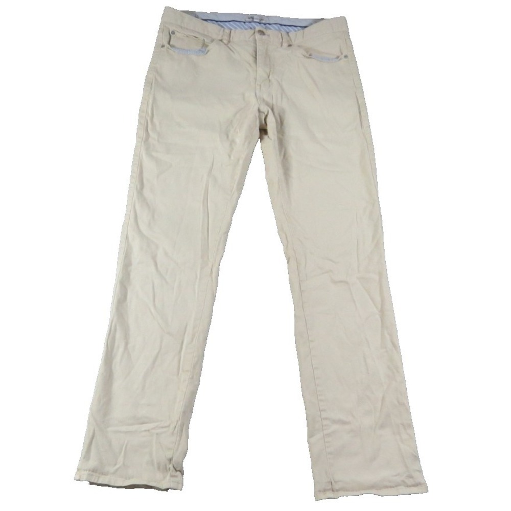 Peter Millar Crown Mens 34 Khaki Corduroy Pants Tan Straight Leg Business Casual